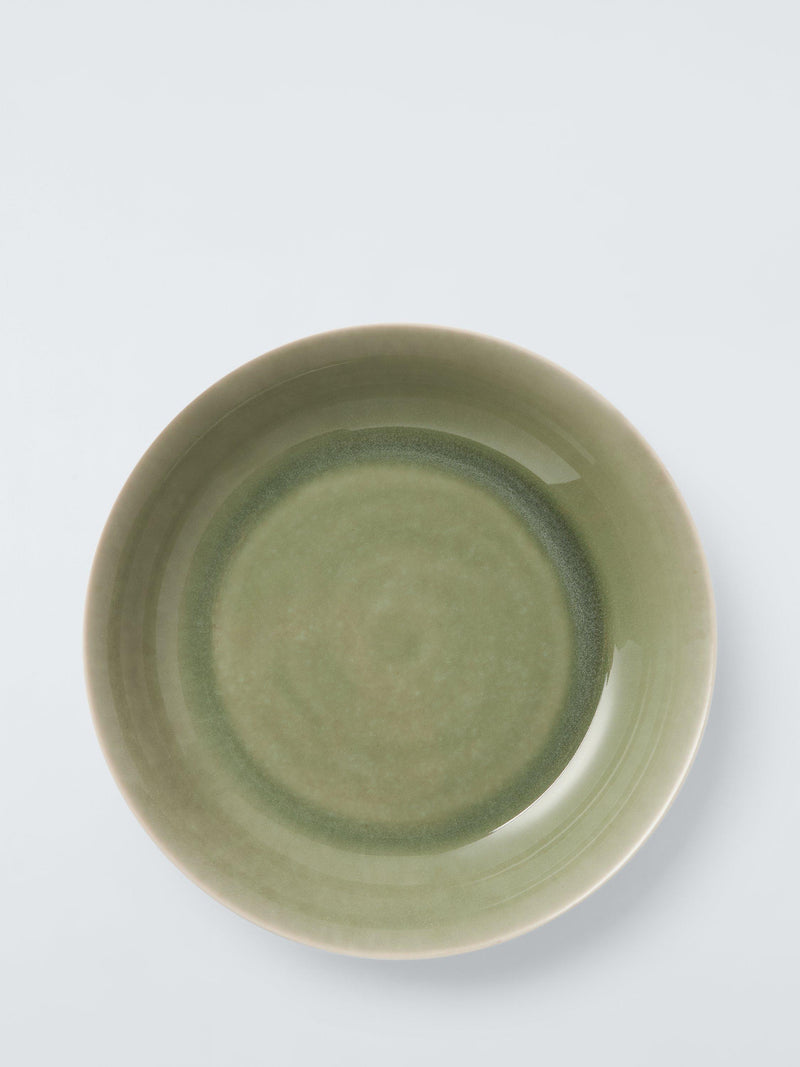 John Lewis Leckford stoneware pasta bowl 22cm green - British product