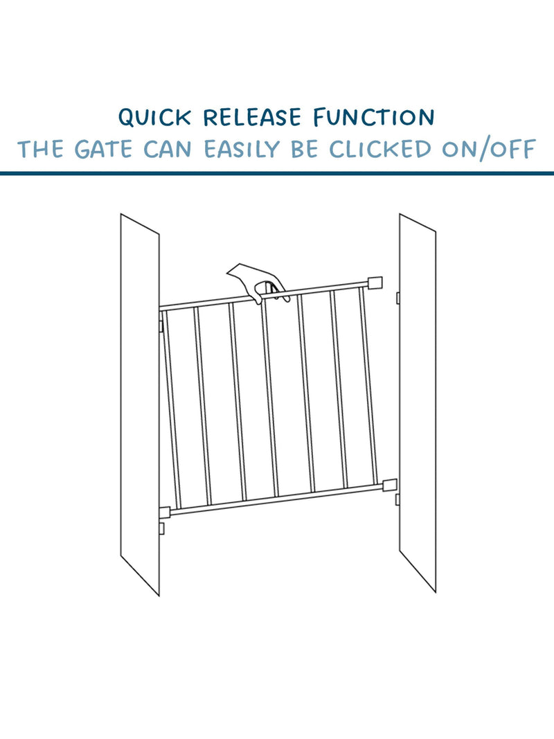 BabyDan No Trip Wall-Mounted Single Panel Safety Gate White 72-78.5cm - British product
