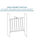 BabyDan No Trip Wall-Mounted Single Panel Safety Gate White 72-78.5cm - British product