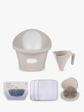 Shnuggle baby bath and care set including tub, jug, brush, washcloths, and toys (British brand)