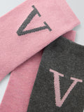 John Lewis Christmas Alphabet ankle socks 3 pack pink and grey - British product