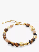 John Lewis Monica Vinader Rio Tiger's Eye Multi Gemstone Bracelet Gold Multi- Buy online at McGrocer