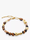 Monica Vinader Tiger's Eye Gemstone Bracelet, imported from the UK
