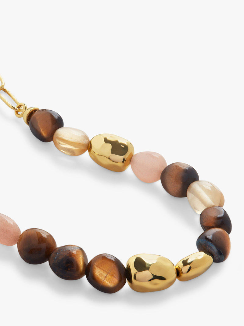 Monica Vinader Tiger's Eye Gemstone Bracelet, imported from the UK