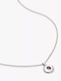 Monica Vinader Birthstone Round Pendant Necklace