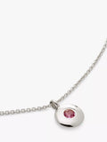 Monica Vinader Birthstone Round Pendant Necklace