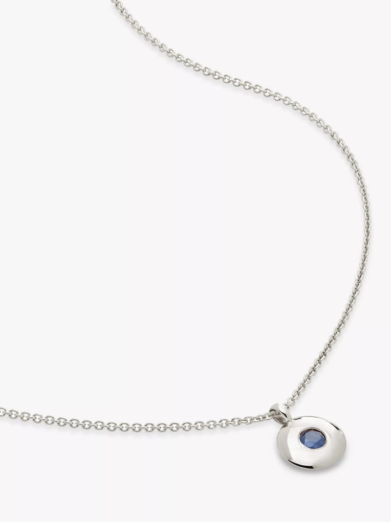 Monica Vinader Birthstone Round Pendant Necklace
