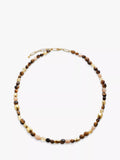 Monica Vinader Tiger's Eye beaded necklace 46cm, UK version