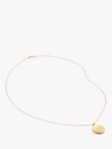 John Lewis Monica Vinader MV Siren Round Locket Necklace, Gold, Adjustable 40.5-45.5cm- Buy online at McGrocer