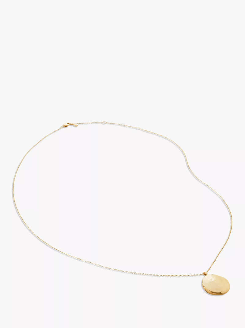 Monica Vinader gold locket necklace (British brand)