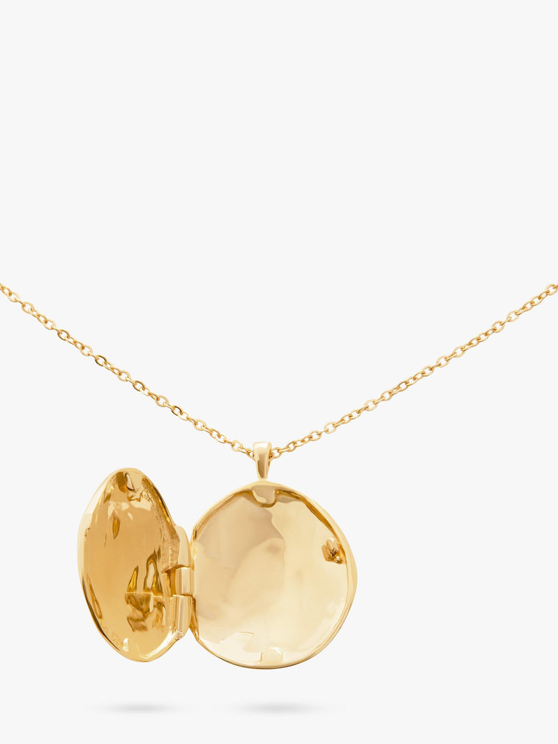 Monica Vinader gold locket necklace (British brand)