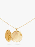 Monica Vinader gold locket necklace (British brand)