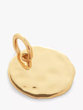 Monica Vinader disc pendant gold plated vermeil, imported from the UK