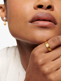 Monica Vinader Capri textured stacking ring gold, imported from the UK