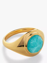 John Lewis Monica Vinader Eclipse Signet Ring Gold- Buy online at McGrocer