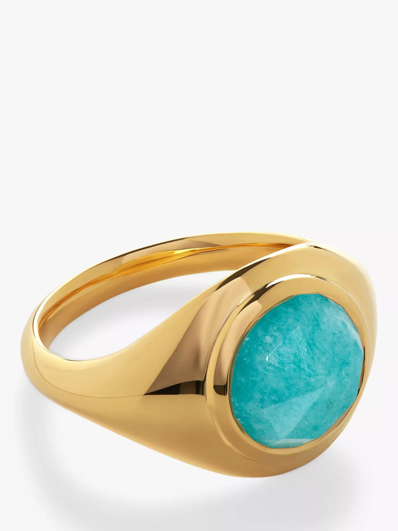 Monica Vinader Eclipse Signet Ring Gold