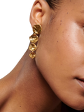 Monica Vinader Capri gold vermeil disc cocktail earrings, imported from the UK