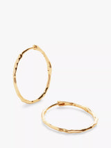 John Lewis Monica Vinader MV Siren Medium Hoop Earrings, Gold- Buy online at McGrocer