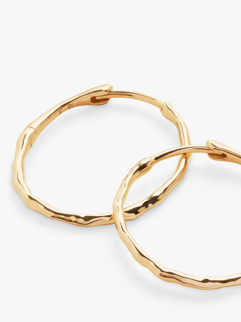 Monica Vinader Siren medium hoop earrings in gold, UK version