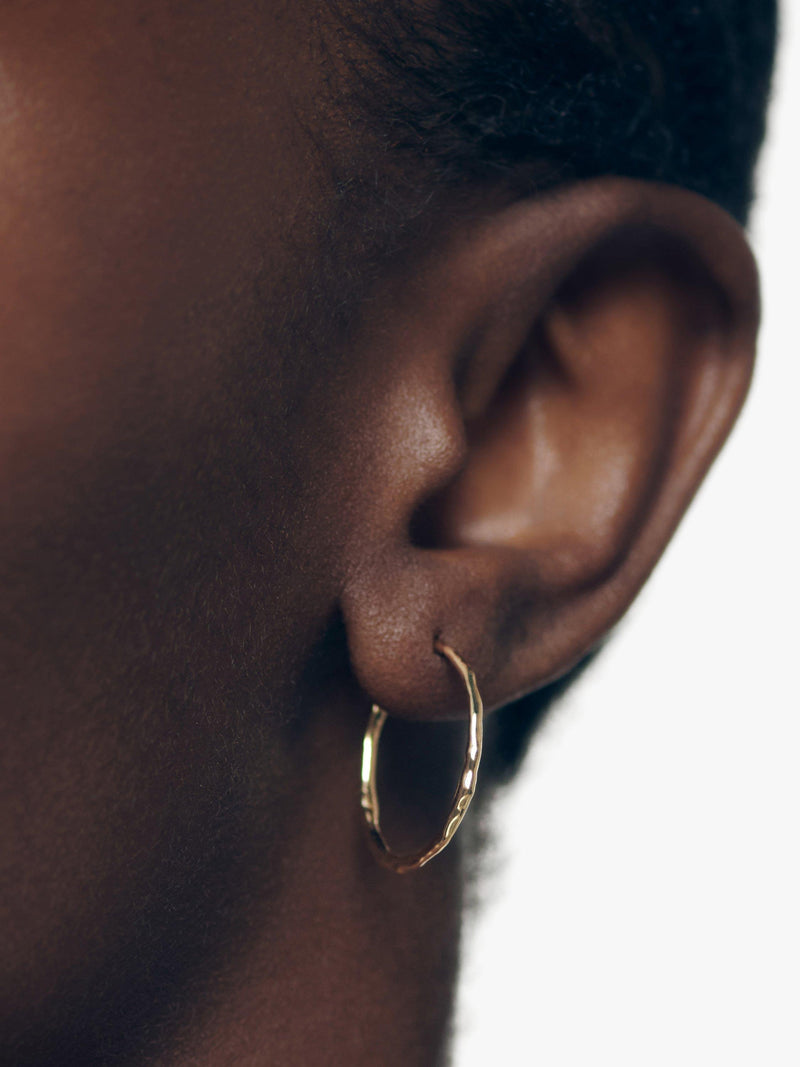 Monica Vinader Siren medium hoop earrings in gold, UK version