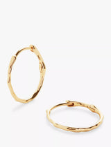 John Lewis Monica Vinader MV Siren Small Hoop Earrings, Gold- Buy online at McGrocer