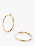 Monica Vinader gold small hoop earrings, imported from the UK