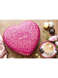 Sara Miller heart-shaped tin caddy 4.8L pink, UK version