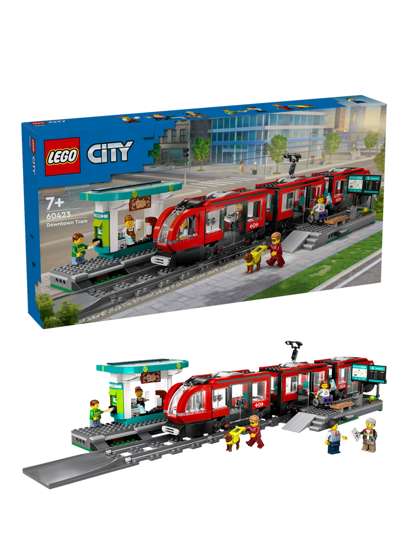 LEGO City Downtown Tram and Station building set 811 pieces - British product