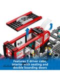 LEGO City Downtown Tram and Station building set 811 pieces - British product