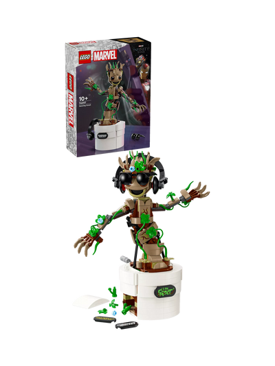 John Lewis LEGO Marvel Dancing Groot Guardians of the Galaxy Building Toy Set- Buy online at McGrocer