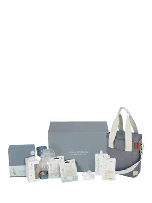 Wireless Electric Breast Pump Starter Kit with Storage Bags and Baby Bottles