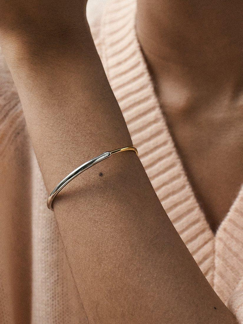Astley Clarke two tone bangle bracelet 6cm - British product
