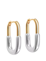 John Lewis Astley Clarke Aurora U-Shape Hoop Earrings Gold/Silver- Buy online at McGrocer