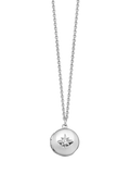 Astley Clarke mini locket necklace with cultured white sapphire (British brand)