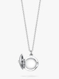 Astley Clarke mini locket necklace with cultured white sapphire (British brand)