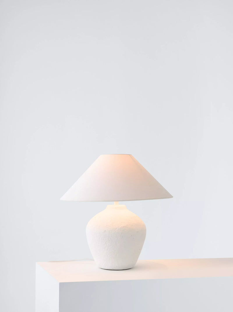 John Lewis Paper Mâché Table Lamp with Tapered Shade, 41cm