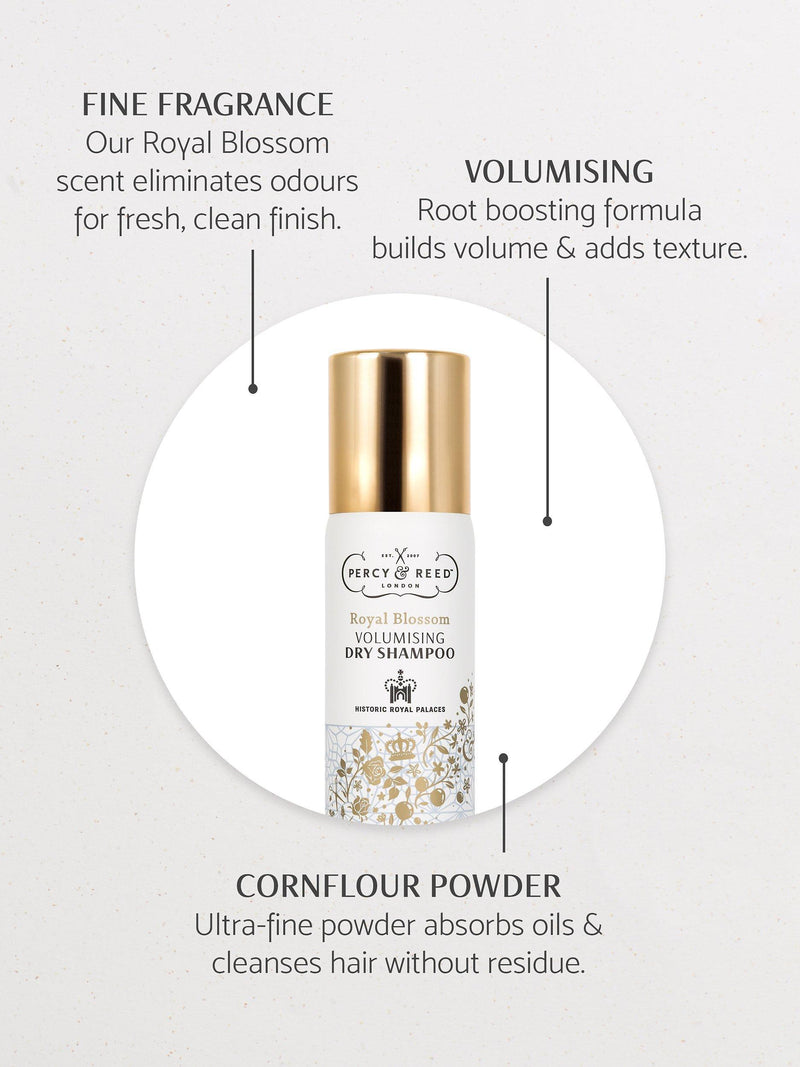Percy Reed Royal Blossom Volumising Dry Shampoo 50ml, imported from the UK