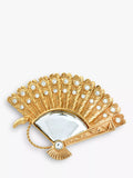 Eclectica Swarovski crystal fan brooch 3.5x5cm (British brand)