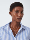 Lido teardrop pendant necklace with cubic zirconia and freshwater pearls, imported from the UK