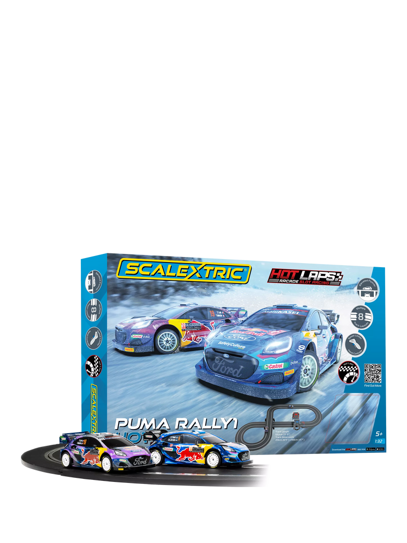 Scalextric Ford Puma WRC Hot Laps race set, imported from the UK