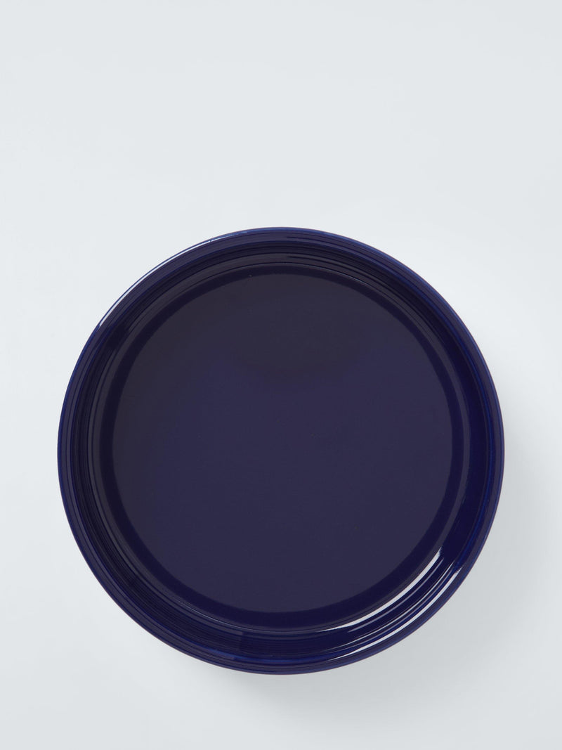 John Lewis stoneware pet bowl blue colour block - British product