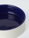 John Lewis stoneware pet bowl blue colour block - British product