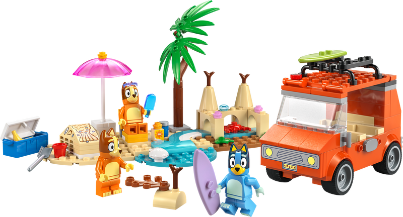 LEGO Bluey Beach Car Trip Set 133 Pieces - British product