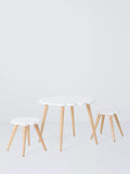 John Lewis daisy table and chairs set white natural (British brand)