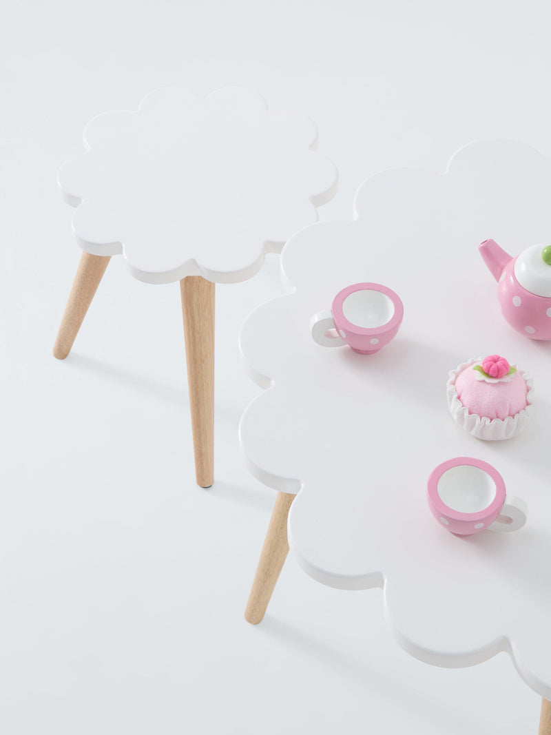 John Lewis daisy table and chairs set white natural (British brand)