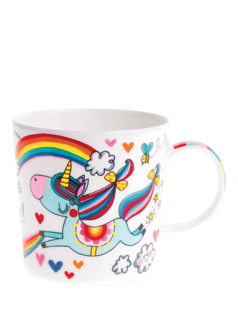 Rachel Ellen Unicorn Mug Multi, imported from the UK