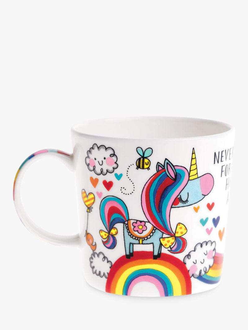 Rachel Ellen Unicorn Mug Multi, imported from the UK