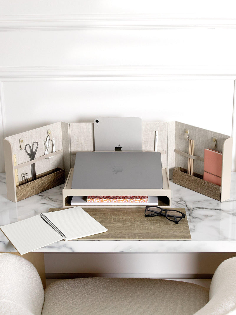 Stackers Desk in a Box in Oatmeal finish - British brand