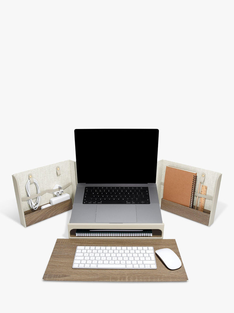 Stackers Desk in a Box in Oatmeal finish - British brand