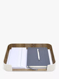 Stackers linen magazine tray desk organiser H5xW30xD25cm, UK version